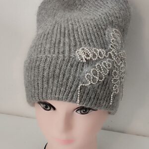 шапка женская с цветком
