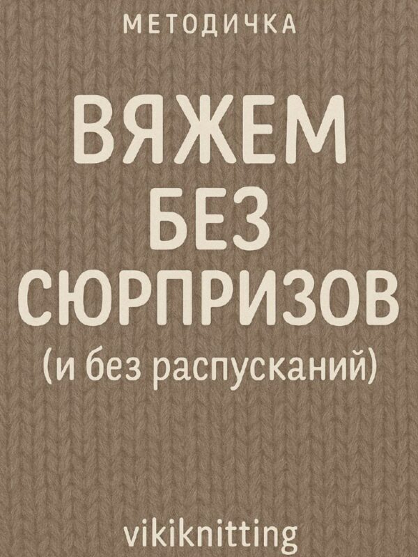 Вяжем без сюрпризов и без распусканий